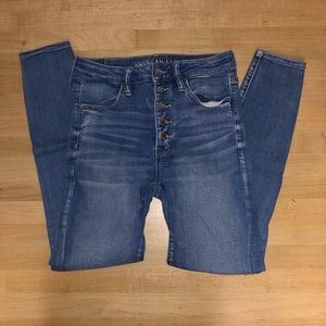 American Eagle Button-Fly Super Hi Rise Jeggings